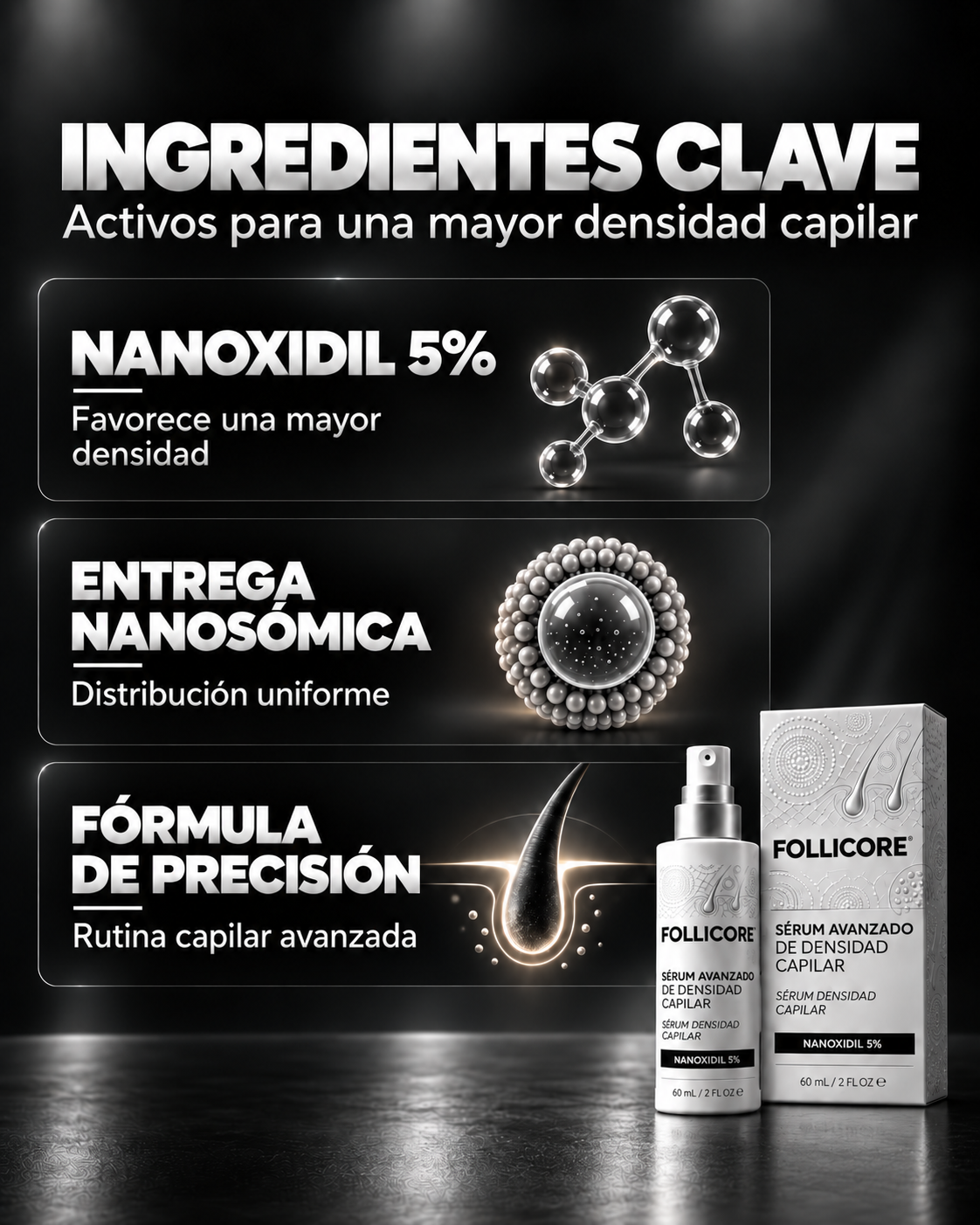 Follicore® Sérum Fortalecedor Crecimiento Capilar