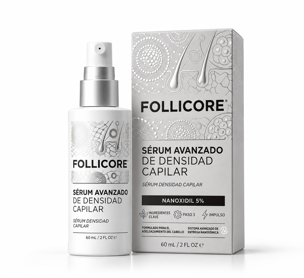 Follicore sérum avanzado de densidad capilar con su caja